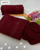 Chiffon Fabric Shadow Shisha Gula Work Shirt And Chiffon Dupatta 2 Pc Dress