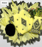 Paper Cotton Fabric Karhai Computer Work and Cut Work Bazoo Heavy Cut Work Shirt With Paper Cotton Karhai Computer Work Dupatta And Kataan Silk Trouser 3Pc Dress