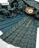 Khaadi Cotton Fabric Bindi Style Work Shirt With Khaadi Multi Colours Dupatta And Plain Trouser 3Pc Dress