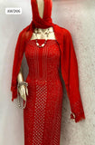 Chiffon Fabric Aramqish Work Shirt With Chiffon Dupatta 2Pc Dress