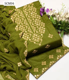 Soft Lawn Fabric Galla Daman 9Mm Embroidery Work Shirt With Chiffon 2 side Embroidery Work Dupatta And Lawn Embroidery Trouser 3Pc Dress
