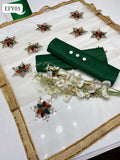Kataan Silk Fabric Shirt With Soft Chiffon Embroidered Dupatta And Kataan Silk Trouser 3Pc Dress
