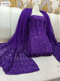 Chiffon Fabric Dory Satara Embroidered Work Shirt With Chiffon Embroidered Work Dupatta 2Pc Dress