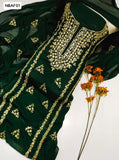 Soft Bamber Chiffon Handemade Gota Gala Bail Style Neat Work Shirt And Bamber Chiffon Gota Embroidery Dupatta 2Pc Dress