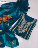 Soft Bamber Chiffon Handemade Gota Gala Bail Style Neat Work Shirt And Bamber Chiffon Gota Embroidery Dupatta 2Pc Dress