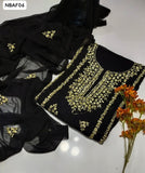 Soft Bamber Chiffon Handemade Gota Gala Bail Style Neat Work Shirt And Bamber Chiffon Gota Embroidery Dupatta 2Pc Dress