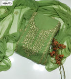 Soft Bamber Chiffon Handemade Gota Gala Bail Style Neat Work Shirt And Bamber Chiffon Gota Embroidery Dupatta 2Pc Dress