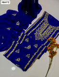 Soft Bamber Chiffon Handemade Gota Gala Bail Style Neat Work Shirt And Bamber Chiffon Gota Embroidery Dupatta 2Pc Dress