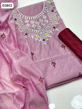 Paper Cotton Fabric Aari Work Shirt With Paper Cotton Aari Work Duppata And Kataan Trouser 3PC Dress