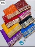 Pure Indian Chonri Silk Gota work Dupatta