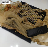 Indian Pure Organza Hand Work Full Heavy Gala Shirt With Soft Net Embroidery Dupatta And Plain Kataan Trouser 3Pc Dress