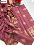 Lawn Fabric Banarsi Jacaurd Work Shirt With Banarsi Lawn Jacaurd Dupptta And Along Banarsi Lawn Booti Trousers 3Pc Dress
