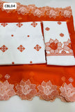 Lawn Cotton Fabric Embroidery Work Shirt Chiffon Embroidery Cut Work Borders Dupatta And Lawn Cotton Embroidery Trouser 3Pc Dress