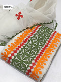 Soft Tissue Fabric Hand Made Applick Heavy Jaal Work Shirt With Same Colour Embroided Applick Boti Dupatta 2Pc Dress