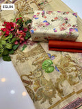 Monar Lawn Fabric Digital Print Shirt With Digital Print Monar Duppata And Kataan Plain Trouser Along 3 Pc Dress