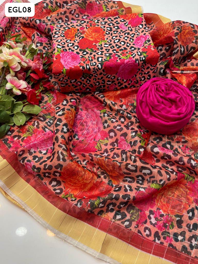 Monar Lawn Fabric Digital Print Shirt With Digital Print Monar Duppata And Kataan Plain Trouser Along 3 Pc Dress