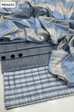 New Article Krandi Khadar Fabric Shirt With New Badar Style Dupatta And Krandi Khadar Trouser With Buttons 3PC Dress
