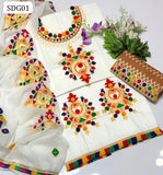 Lawn Cotton Fabric Aari Handi Galla Daman Work Shirt With Chiffon Embroidery Dupatta And Lawn Embroidery Trouser 3Pc Dress