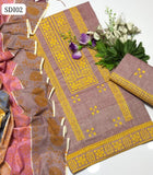 Khaadi Cotton Fabric Machine Cross Stich Embroidery Galla Daman Work Shirt With Khaddi Cotton Printed Dupatta And Khaddi Cotton Embroidery Trouser 3Pc Dress