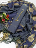 Khaadi Fabric Banarsi Boti Shirt With Same Colour Banarsi Jecard Boder Dupatta And Khaadi Contras Plain Trouser 3Pc Dress