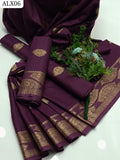 Lawn Fabric Banarsi Jaquard Shirt With Banarsi Lawn Jaquard DUPPATA And Banarsi Lawn Booti Trouser 3Pc Dress