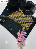 Sale Sale Sale 🔥New Fancy Arrival🔥 Indian Pure Organza Hand Work Full Heavy Gala Shirt And Orgnaza Boti Dupatta 2 PC Dress