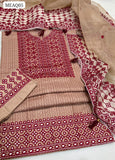 Lawn Cotton Fabric Karhai Ari 9Mm Embroidery Work Shirt And Organza Karhai 4 Said Embroidery Work Dupatta And Lawn Cotton Karhai Ari 9Mm Embroidery Work Trouser 3Pc Dress