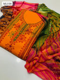 Lawn Cotton Fabric Handmade Afghani Work Shirt With Chiffon Tye & Dye Embroidered Dupatta And Lawn Cotton Trouser 3Pc Dress