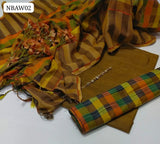 Sussi Khaddi Silk Fabric Plain Shirt With Leining Trouser And Beautiful Wool Shawls 3pc Dress With Nikeline