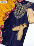 Raw Silk Fabric Mirror Work Shirt With Chonri Silk Dupatta And Masori Trouser 3pc Dress With Khussa