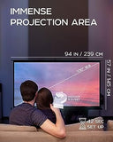 Projector Screen with Stand 100 inch - Indoor and Outdoor Projection Screen for Movie or Office Presentation - 16:9 HD Premium Wrinkle-Free Tripod Screen for Projector with Carry Bag and Tight Straps