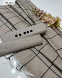 Khadi Cotton Fabric Plain Shirt With Khadi Cotton Laining Dupatta And Khadi Cotton Plain Trouser 3Pc Dress With Button