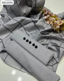 Khadi Cotton Fabric Plain Shirt With Khadi Cotton Laining Dupatta And Khadi Cotton Plain Trouser 3Pc Dress With Button