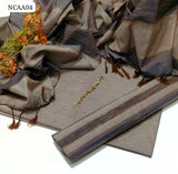 Sussi Khaddi Silk Fabric Plain Shirt And Leining Trouser With Beautiful Shawl Dupatta 3Pc Dress With Beautiful Nik line