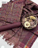 Khaadi Cotton Fabric Bindi Style Shirt With Khaadi Multi Colours Dupatta And Khaadi Cotton Plain Trouser 3Pc Dress