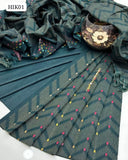 Khaadi Cotton Fabric Bindi Style Shirt With Khaadi Multi Colours Dupatta And Khaadi Cotton Plain Trouser 3Pc Dress