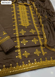 Cotton Fabric Cross Stitch 9Mm Embroidery Work Shirt With Krincle Chiffon 9Mm Cross Stitch Karhai Dupatta And Cotton Cross Stitch Embroidery Work Trouser 3Pc Dress
