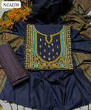 Sussi Khaddi Silk Fabric Hand Embroidery Zari Beads & Mirror Work Gala Shirt With Sussi Khaddi Beautiful Shawl Dupatta And Sussi Khaddi Leining Trouser 3Pc Dress