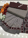 Cotton Fabric Ajrak Print Shirt With Cotton Ajrak Print Dupatta And Cotton Ajrak Print Trouser 3Pc Dress