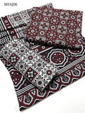 Cotton Fabric Ajrak Print Shirt With Cotton Ajrak Print Dupatta And Cotton Ajrak Print Trouser 3Pc Dress