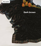 Soft Velvet Sequence Embroidery 4said boder new style