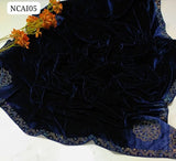 Soft Velvet Sequence Embroidery 4said boder new style