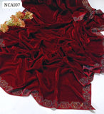 Soft Velvet Sequence Embroidery 4said boder new style
