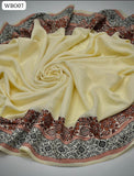 Light Weighted Pashmina Fabric 4 Side Border Diamond Shawl