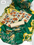 Linen Fabric Gala Embroidery Work Shirt With Linen Shawl Dupatta And Linen Plain Trouser 3Pc Dress