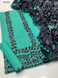 Cotton Fabric Frock Style Chunri Applic Work Shirt With Chiffon Chunri Print 4 Side Applic Work Dupatta And Cotton Chunri Applic Kingri Trouser 3Pc Dress