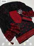 LINEN AARI BALOCHI EMBROIDERY WORK SHIRT WITH AARI PALLU EMBROIDERY ON LINEN DUPPATTA AND ARRI EMBROIDERY ON LINEN TROUSER 3PC DREES