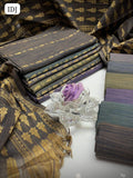 Khaddi Cotton Fabric Bindi Arrow Booti Shirt And Plain Trouser along With Jacquard Border Shawl Duppatta 3Pc Dress