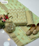 Paper cotton Jucard Work Shirt With Along Paper Cotton Jucard Dupatta And Paper Cotton Jucard Trouser 3Pc Dress With Khussa & Bag As A Gift