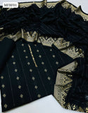 Sussi Fabric Bind Lining Barosha Allover Medium Dark Shades work Shirt With Soft Khadi Bubble Badar Duppatta And Sussi Lining Trouser 3Pc Dress 3 & Button Include